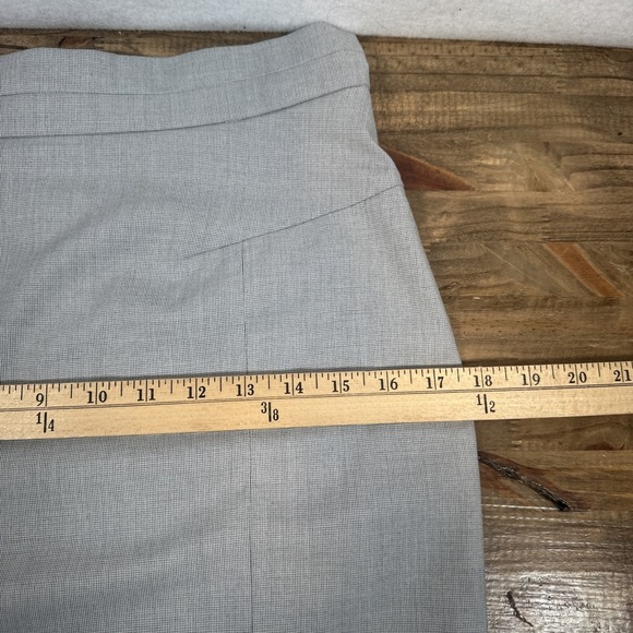 H&M Grey Micro Check High Waist Pencil Skirt Size 8 Professional Workwear Office - Picture 7 of 7